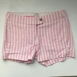 J.crew pink striped shorts, size 00